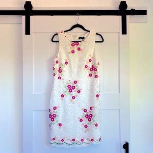 DKNY Floral Lace Sheath Dress Size 8